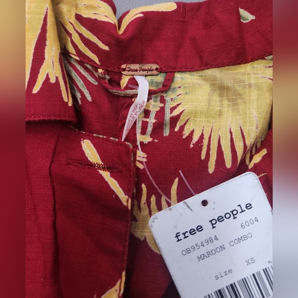 Free People Red and Yellow Floral Romper - Picture 4 of 4